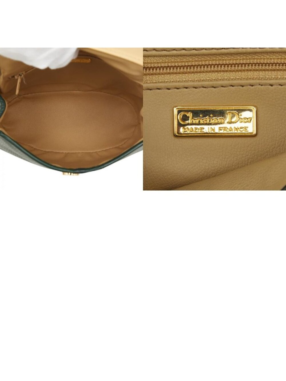 Dior 2-Way Shoulder Bag Green Leather - Picture 10 of 10